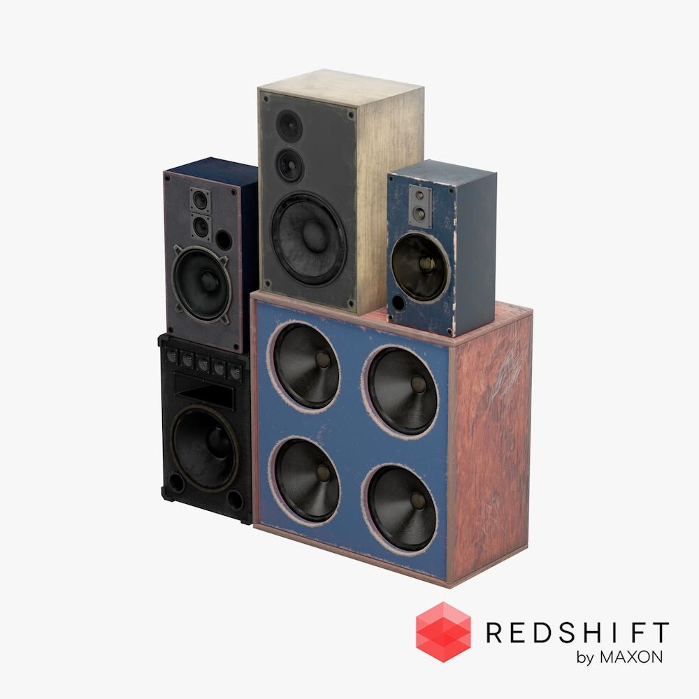 Worn Speakers Collection 3D Model